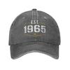 Vintage EST 1965 Limited Edition Sun Baseball Cap Fitted Retro Men Women Washed Hip Hop Hats Print Tennis Skate Baseball Caps