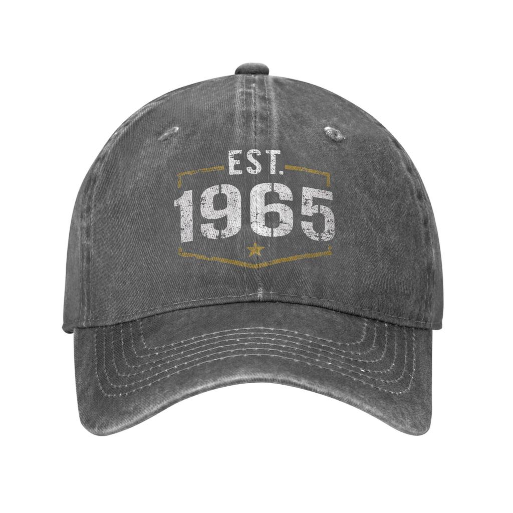 Vintage EST 1965 Limited Edition Sun Baseball Cap Fitted Retro Men Women Washed Hip Hop Hats Print Tennis Skate Baseball Caps