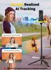 AOCHUAN M2PRO Smartphone Gimbal Stabilizer 2-Axis 108cm Extension Rod Face Tracking 4-in-1 Handheld Phone with RGB Fill Light for iPhone