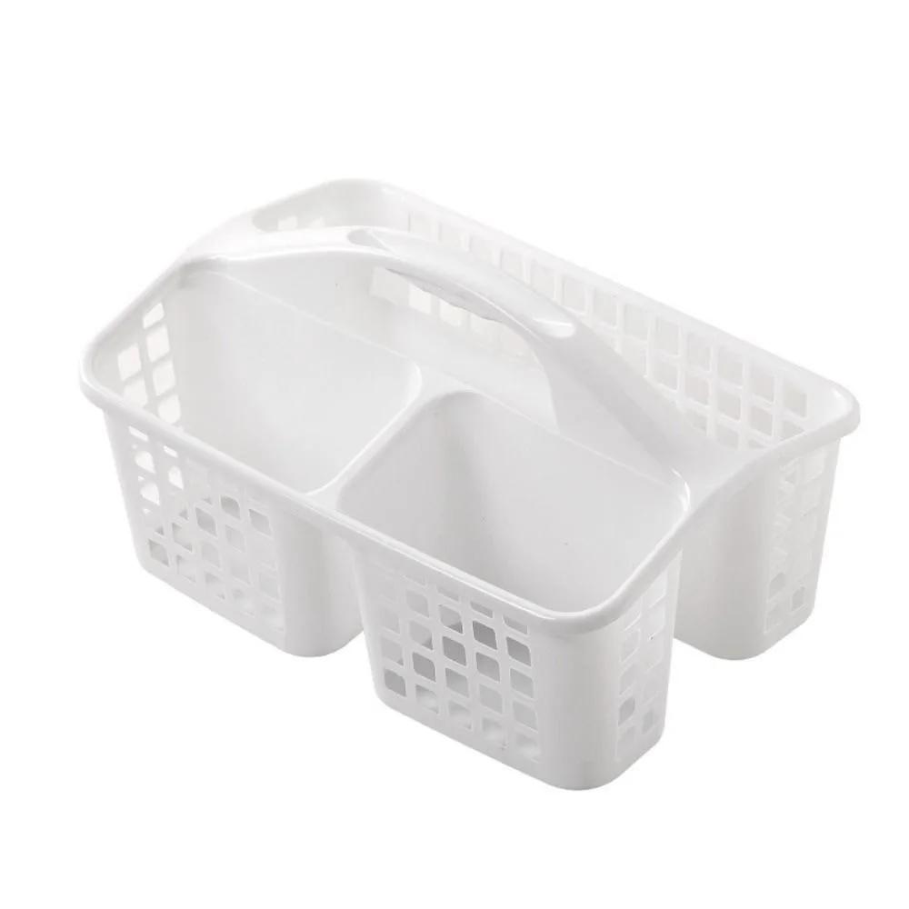 Durable Plastic Shower Basket Simple Functional Hollow Out Storage Basket Washing Basket For Bathroom/Toilet