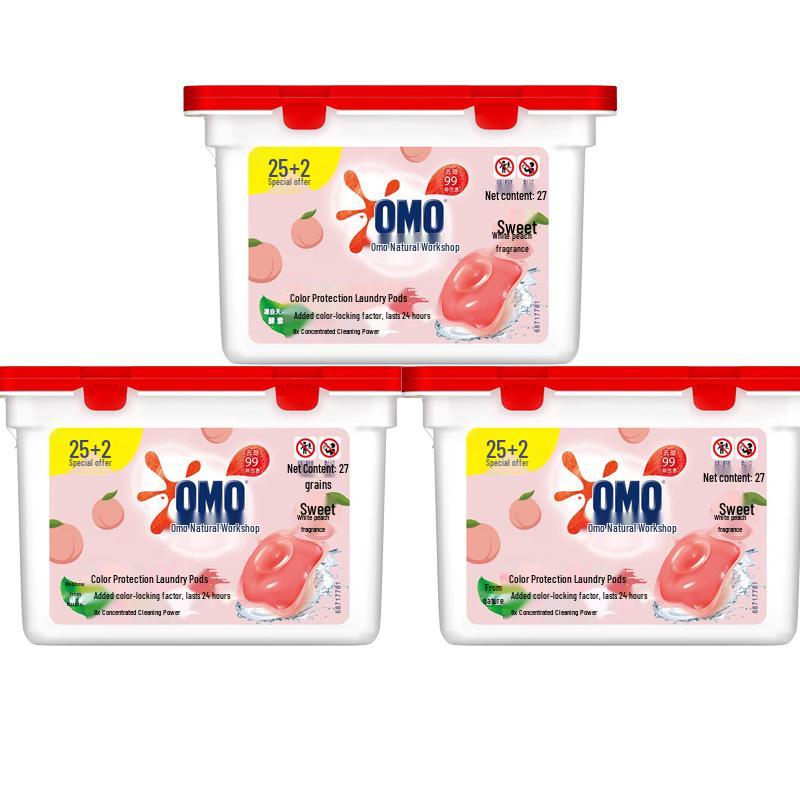 OMO Laundry Pods Natural Workshop White Peach 81 Count