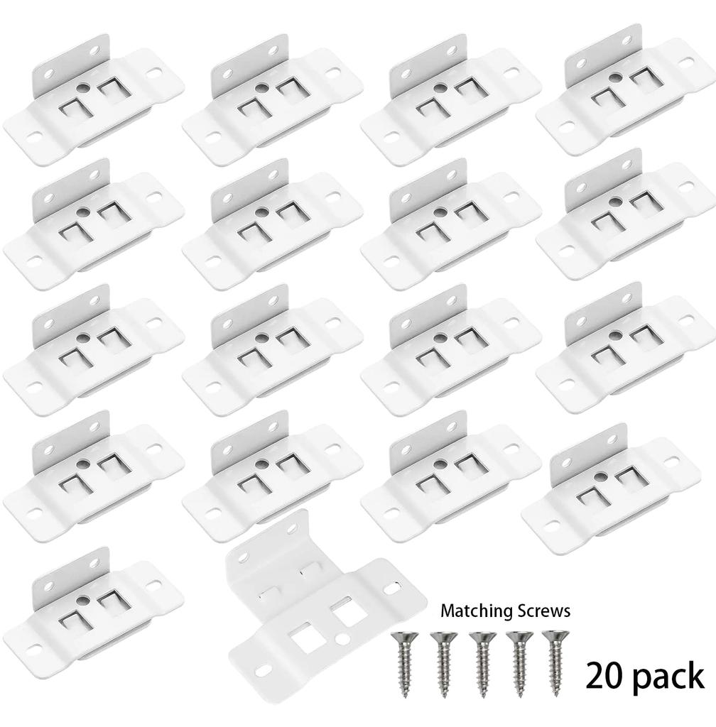 Thickened L-Shaped Metal Corner Brace 90 Degree 2-In-1 Interlocking Furniture Connector Bracket With Screws 10/20 Pack