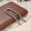 New Chinese Street Style Blue Square Zircon Bracelet for Men Retro Punk Biker Full-Zircon Hip Hop Jewelry