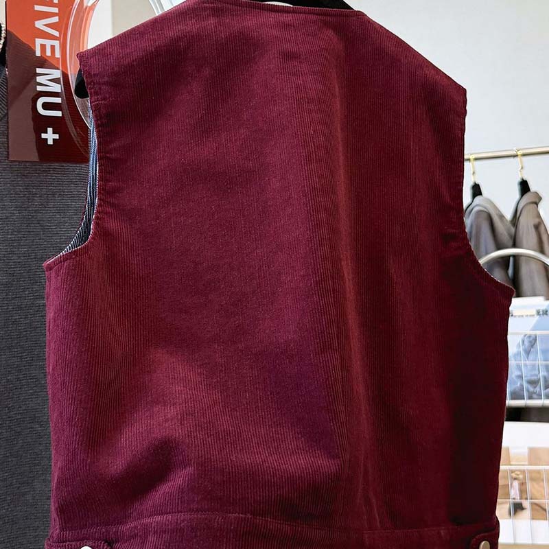 Vest for Women Cotton Autumn Winter Sleeveless Tops Vest Oversize Thickened Vest