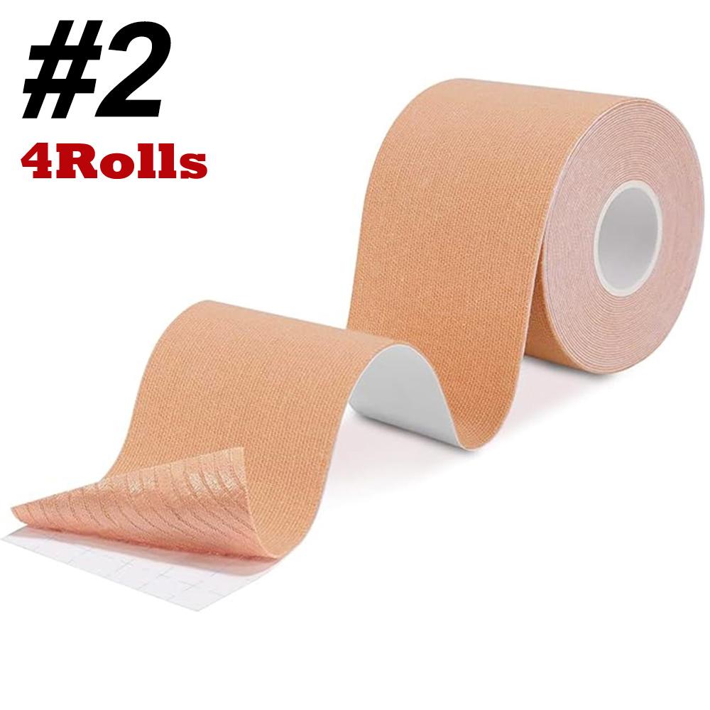 4 Roll Kinesiology Tape,5Cm X 5M Waterproof Athletic Tape,Uncut Kinetic Tape,Elastic Muscle Tape,Sports Tape,Knee Tape