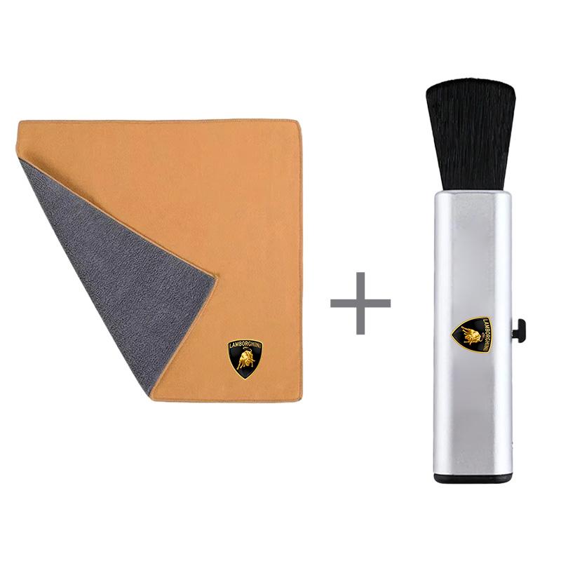 Sticker Microfiber Car Wash Towel & Retractable Cleaning Brush Car Washing Kit For Lamborghini Urus Huracan Aventador Premium PP47