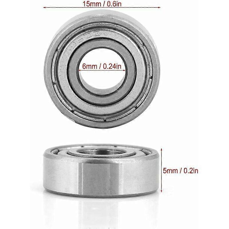 SL.GT 10pcs 696ZZ Double Shielded Steel Double Shielded Ball Bearings 6*15*5mm