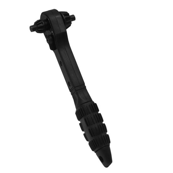 Universal Ratchet Drill Chuck Key Wrench Non-Slip Handle Ergonomic Design 2-in-1 Double Head Spanner Repair Wrench Tool