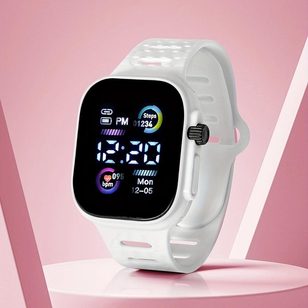 1PACK Cool Fashion Watch Men's and Women's Sports Heart Rate Unicorn Student Electronic Watch