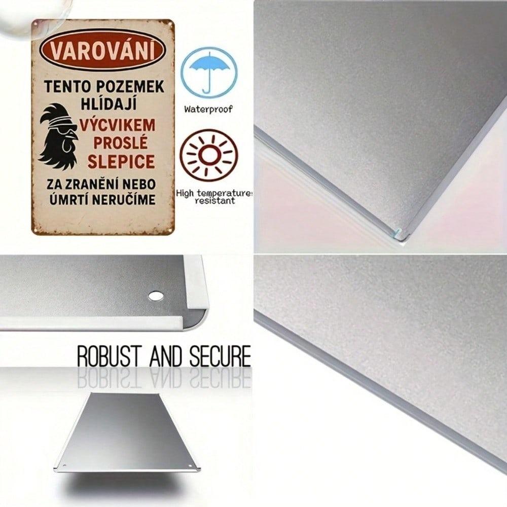 Baroque Vintage Metal Tin Sign 8x12 Inch Distressed Iron Wall Art Czech Slogan Pub Cafe Garage Home Decor