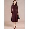 Elegant Spliced Faux Two-Piece Midi Dress
