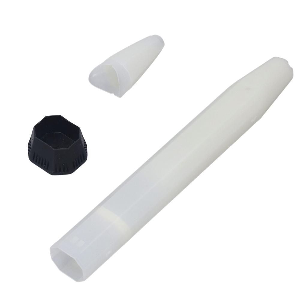 Removable Badminton Bat Handle Nylon Fiber Racket Floating Shockproof Grip Handle Kit White