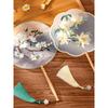 Double-Sided Embroidered Ancient-Style Semi-Transparent Fan for Women, Hanfu, Qipao, Traditional Court Lady, Children's Summer Dance Fan