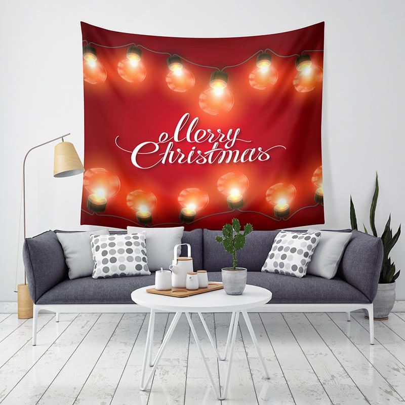 Merry Christmas Christmas Decoration Printed Pattern Tapestry Home Living Room Bedroom Decoration Wall Hanging Tapestry