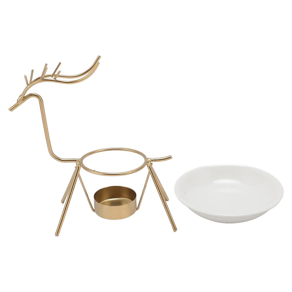 Ceramic Tealight Candle Holder Wax Melt Warmer Deer Shape Iron Home Decoration Vintage Essential Oil