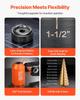 Knockout Punch Set, 98.07 kN Hydraulic Knockout Set, 12.7 To 50.8mm KO Tool Kit Hole Making Tool, KO Tools Kit W/6 Dies for Metal Electrical Cabinets,