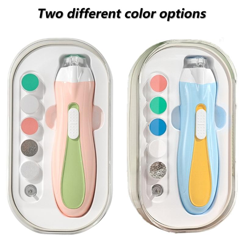 Infant Nails Care Tool Easy to Use Electric Baby Nails Filer Electric Nails File with Soft grindings Heads Safe for Baby