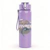 1PC Soft Green Cloud Minimalist Sketch Print 750ml Portable Sports Water Bottle Leakproof Gym Outdoor Travel Drink Cup