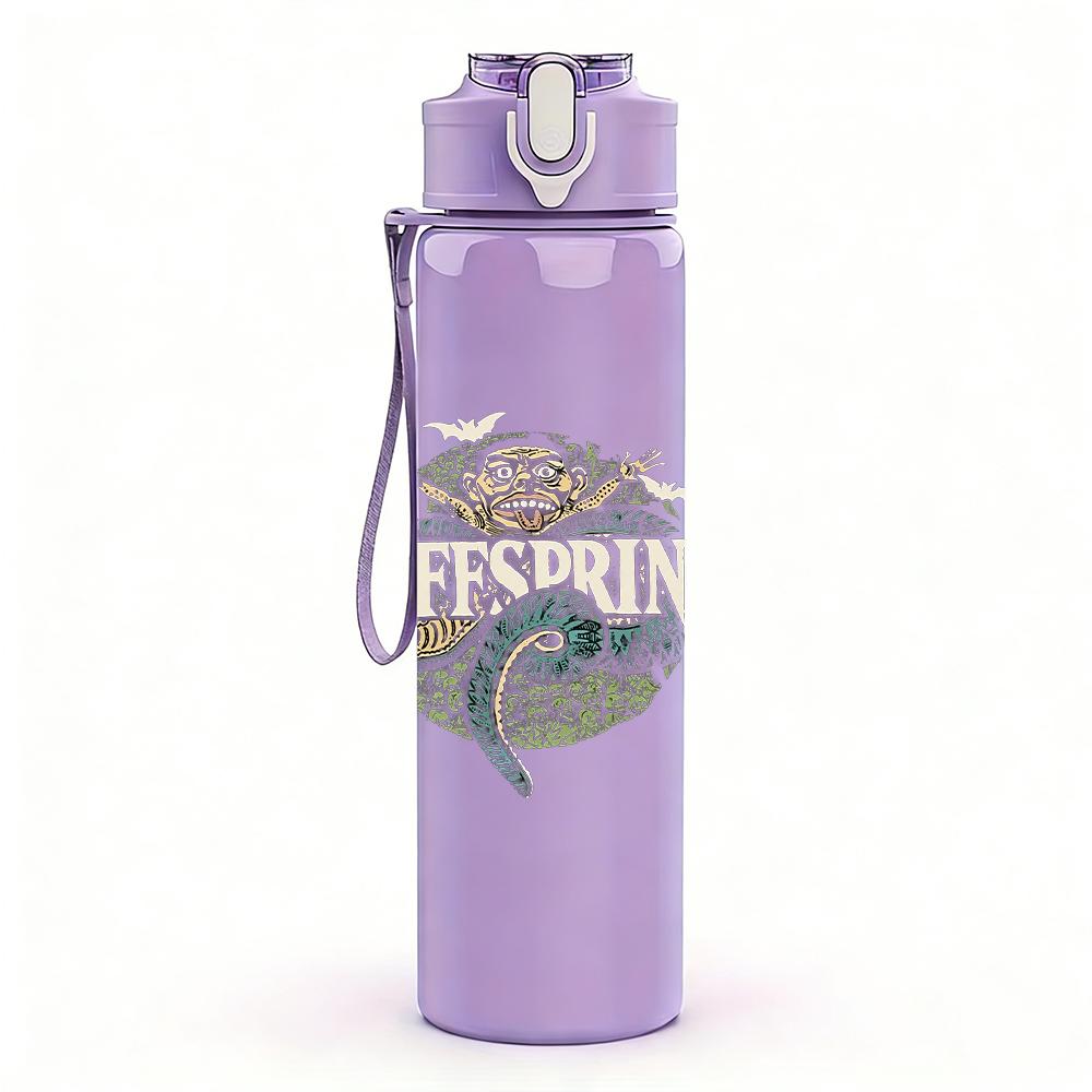 1PC Soft Green Cloud Minimalist Sketch Print 750ml Portable Sports Water Bottle Leakproof Gym Outdoor Travel Drink Cup