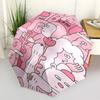1pc Pink Characters Automatic Open/Close Umbrella Compact Folding Umbrella, All-Season Portable Umbrella for Women/Men F1124276