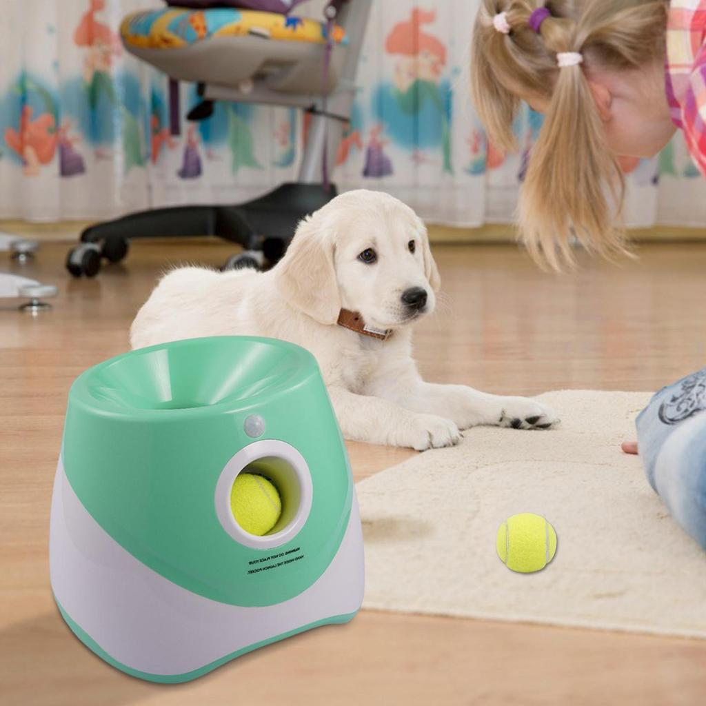 Ball Thrower For Dogs Adjustable Range Interactive Pet Supplies Indoor Puppy Ball Fetch Machine For Puppy Small Medium Large
