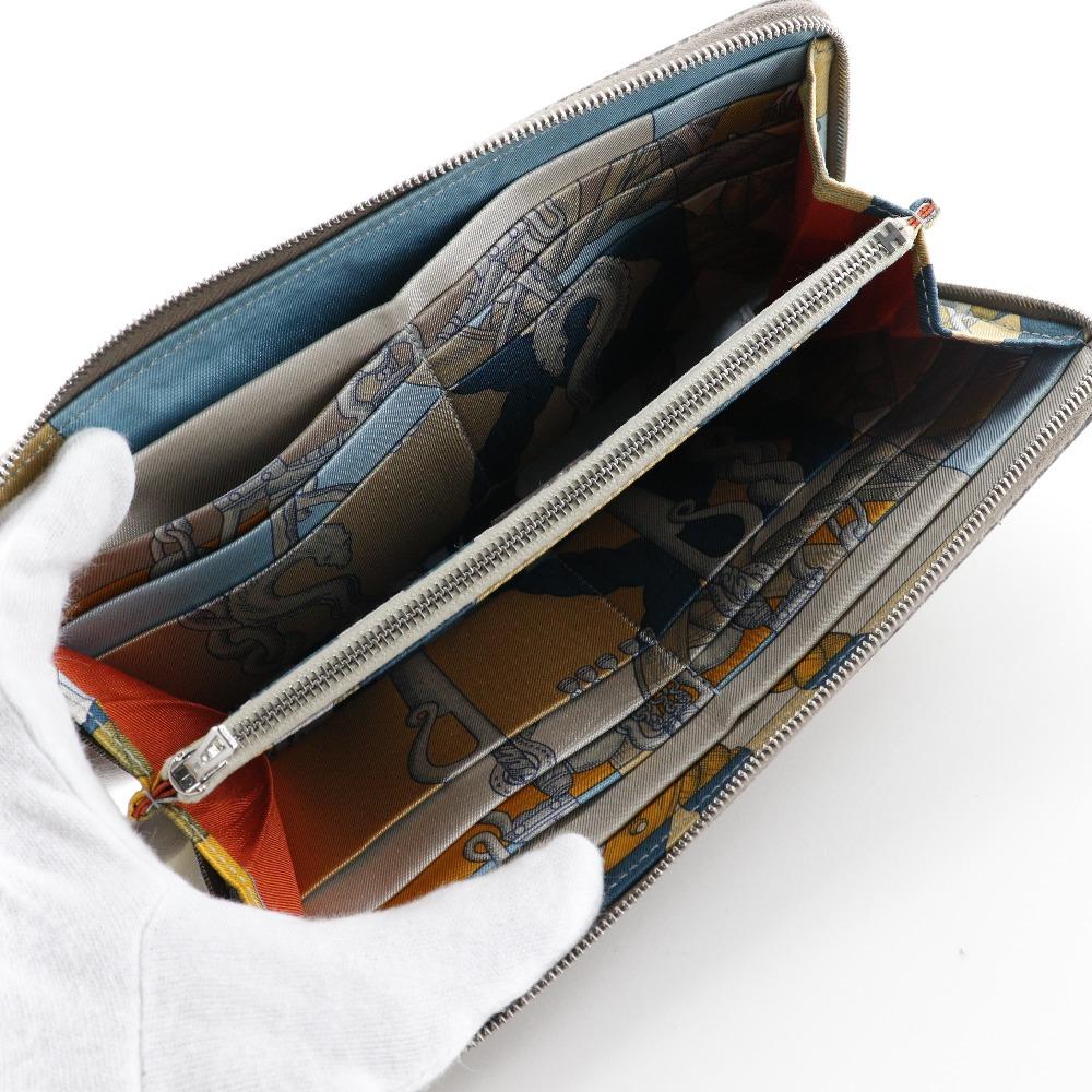 HERMES Azap Long Silk Inn Purse Etope Epsom/silk Women Used