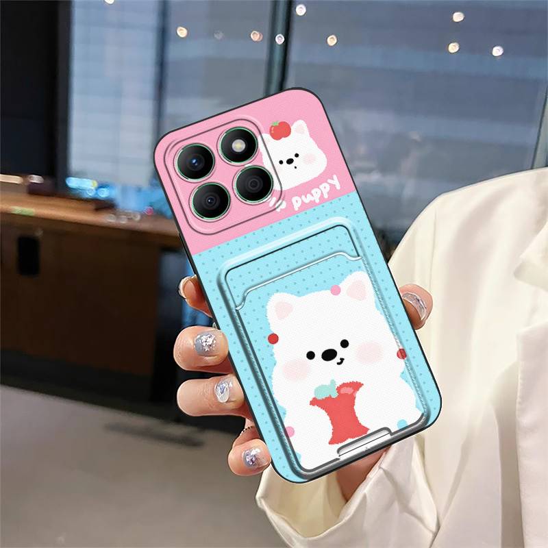 Silicone Protective Phone Case For Honor X8b 4G Full Wrap Anti-knock Cartoon Cute Soft Case Card Sleeve Dirt-resistant