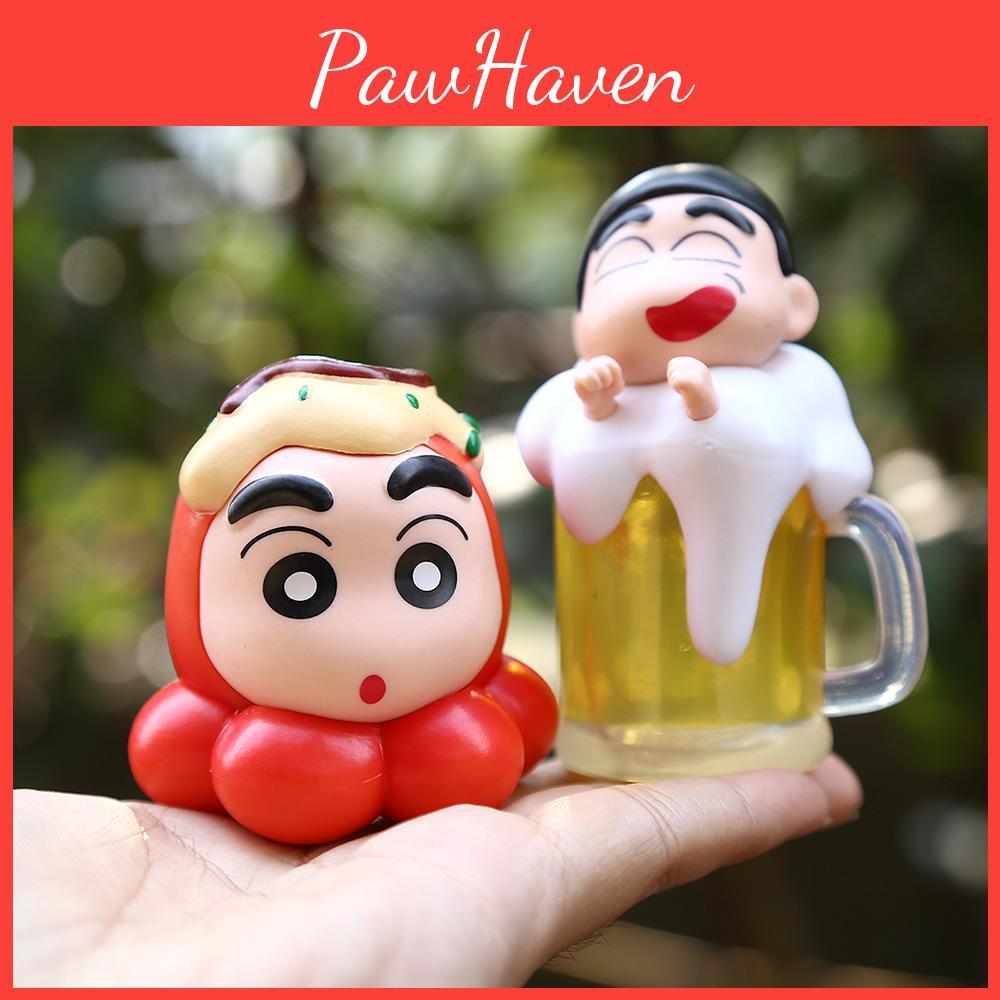 Chan Crayon Shin Food Themed Figurine Toy Desktop Decoration Anime Peripherals