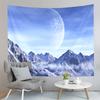Winter Scene Tapestry Snow Trees Landscape Tapestry Snowy Summit Tapestry Wall Hanging Home Living Room Bedroom Dorm Tapestries