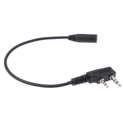 2-pinový K1 na 3,5 mm samičí audio kábel pre prenos pre Tyt pre Uv5R 888S vysielačku adaptér pre náhlavnú súpravu