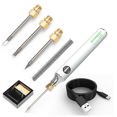1/6-teiliges Set, 5 V, 8 W, USB-betrieben, elektrischer Lötkolbenstift, Handschweißpistole, Schweißwerkzeuge für den Außenbereich, drei Heizmodi, automatischer Schlaf