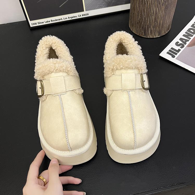 Women's Thick-soled Winter Lightweight Warm Winter Cold Padded Snow Boots Non-slip Wear-resistant Casual Sneakers Cotton Boots Fur Shoes