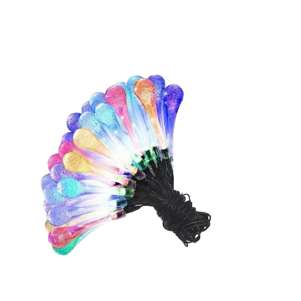 Water Drop Decoration Snow Pompom Winter Decoration LED Lantern Battery Light String Lamp uygun