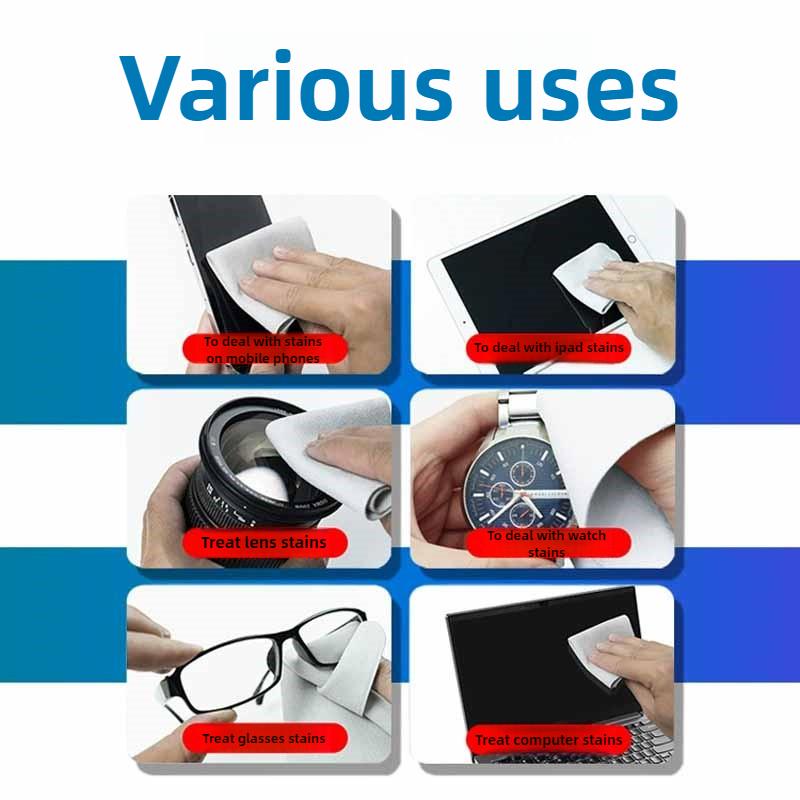 16*16cm Universal Phone Watch Tablet Monitor & Display Screen Cleaning Tool Microfiber Scratch Towel Reusable Polishing Cloth
