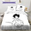 Biancheria da letto con motivo Son Goku, Set piumone Copripiumone Federa Regalo di compleanno per la casa (1 * copripiumino + 2 * federa, senza nucleo)