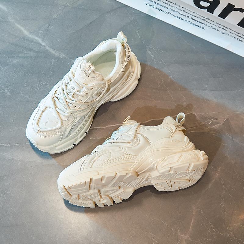 

Женская весенняя обувь для папы из натуральной кожи, новая универсальная бархатная повседневная спортивная обувь 38