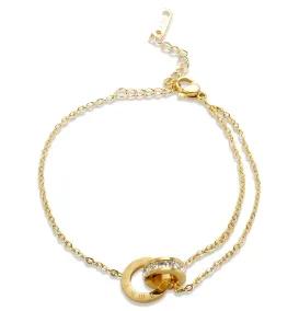 Stainless Steel Heart-shaped Ladies Elegant Bracelet For Women Crystal Bangle