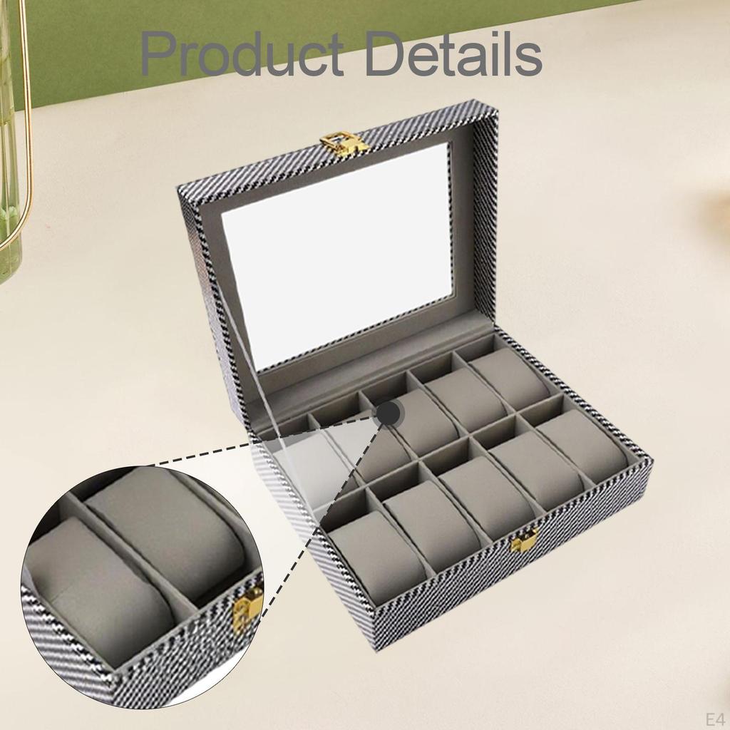 Watch Box for Men Display Case Giftable Jewelry Organizer Business