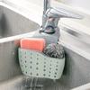 2Pcs Adjustable Snap-On Sink Drainage Hanging Basket Kitchen Storage Organizer