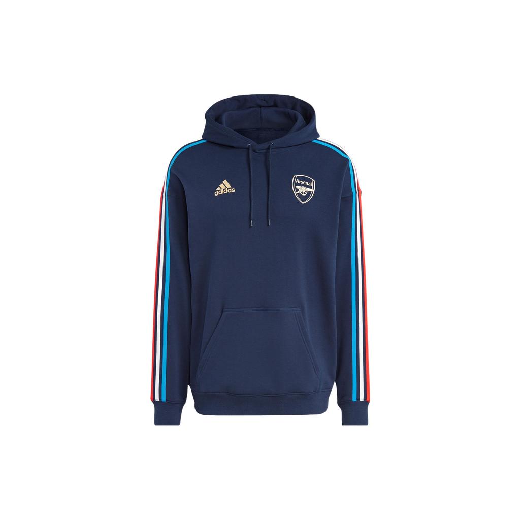 Adidas Arsenal France Capsule Collection Letter Print Three-Stripe Drawstring Hoodie Men Hoodie Collegiate-Navy-Blue HZ9990