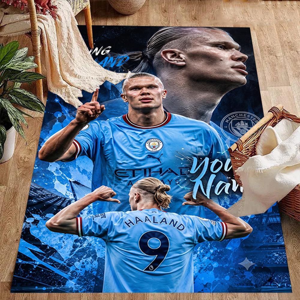 Haaland (86) Customizable Name Floor Rug Office Rug Perfect for Decorate Room Study Room Playrooms Balcony Antislip Carpet Office Home Decor