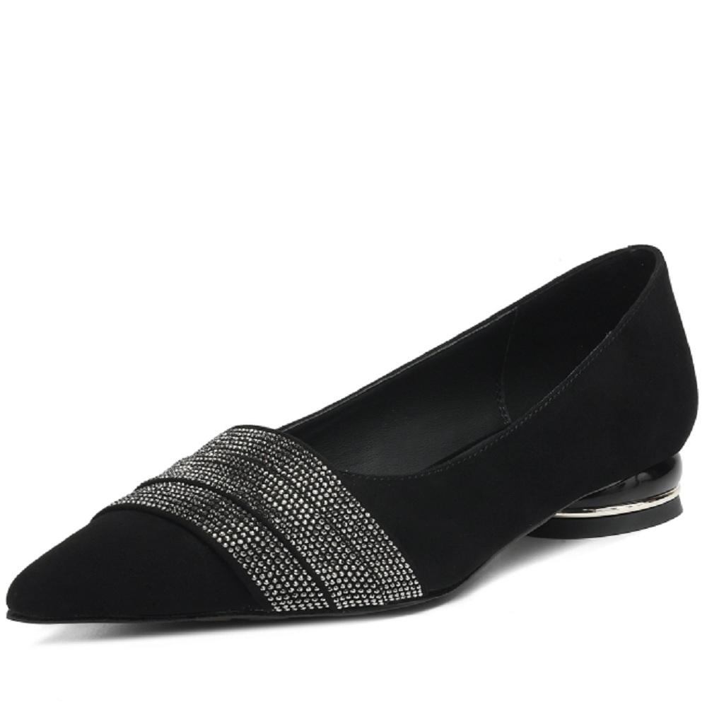 Fashion 2025 New Pointed Toe Shallow Mouth Square Heel Small Suede Shoes Women's Elegant Fashion High Heels Dress Shoes Zapatos Mujer