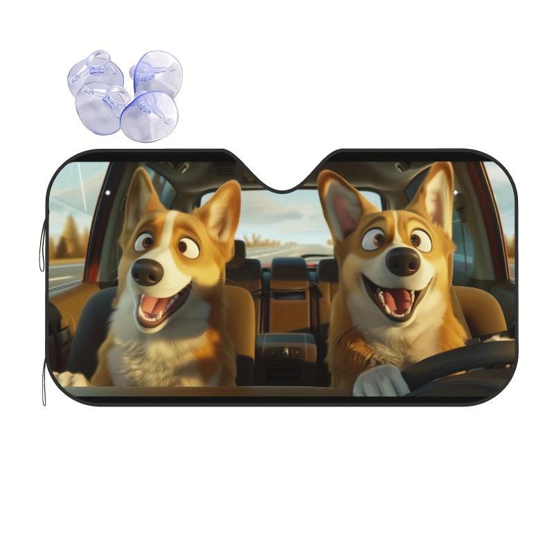 Retractable Car Sunshade Umbrella: UV Protection & Heat Insulation for Windshield