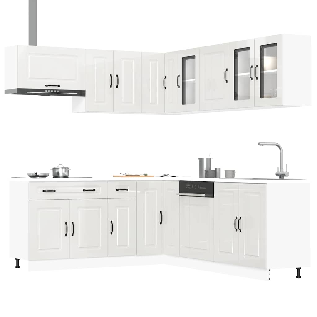 Conjunto de Armários de Cozinha, Calamar, 11 Peças, Branco