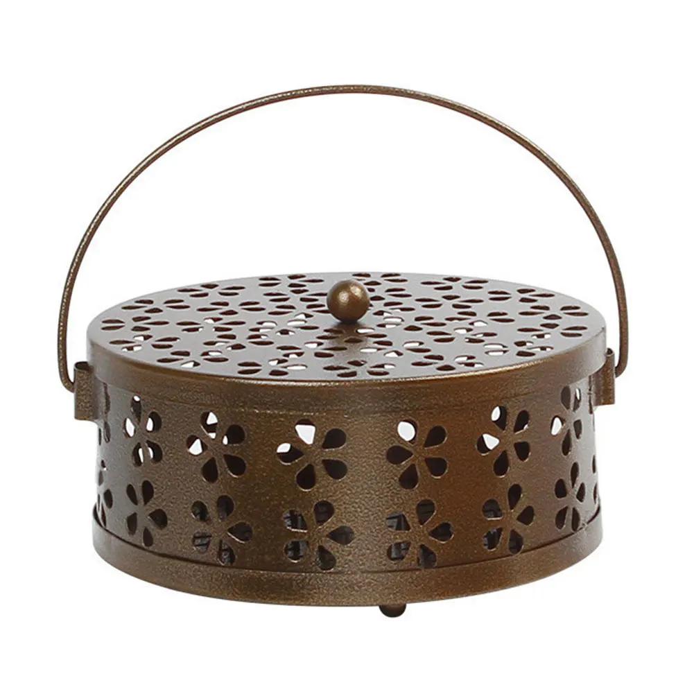 Portable Mosquito Coil Tray Holder Anti-fire Sandalwood Incense Burner Box Cover Anti-Mosquito Supplies Home Insect Repellent