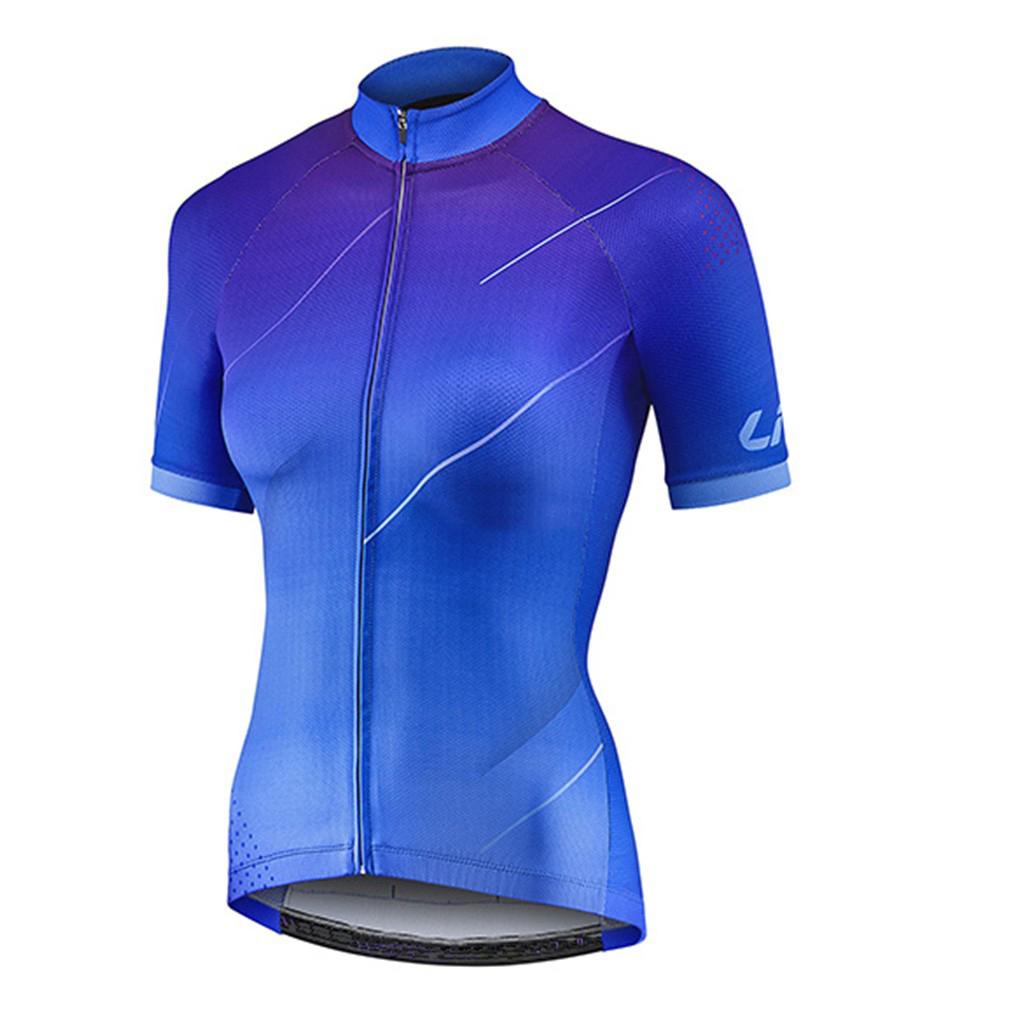 2026 Damen Sommer Kurzarm Radsportbekleidung LIV Rennrad Trikot Set Trägerhose mit Gel-Polster Sportanzug Damen Fahrradkleidung