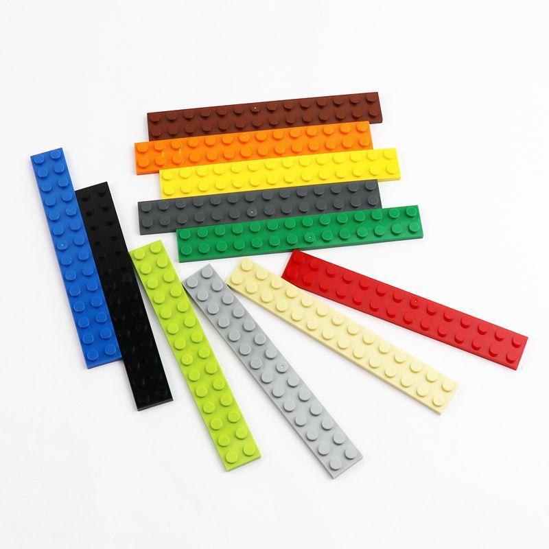 10pcs/lot DIY Building Blocks Plate 2 X 14 Educational Assemble Construction Toys for Children Parts 91988