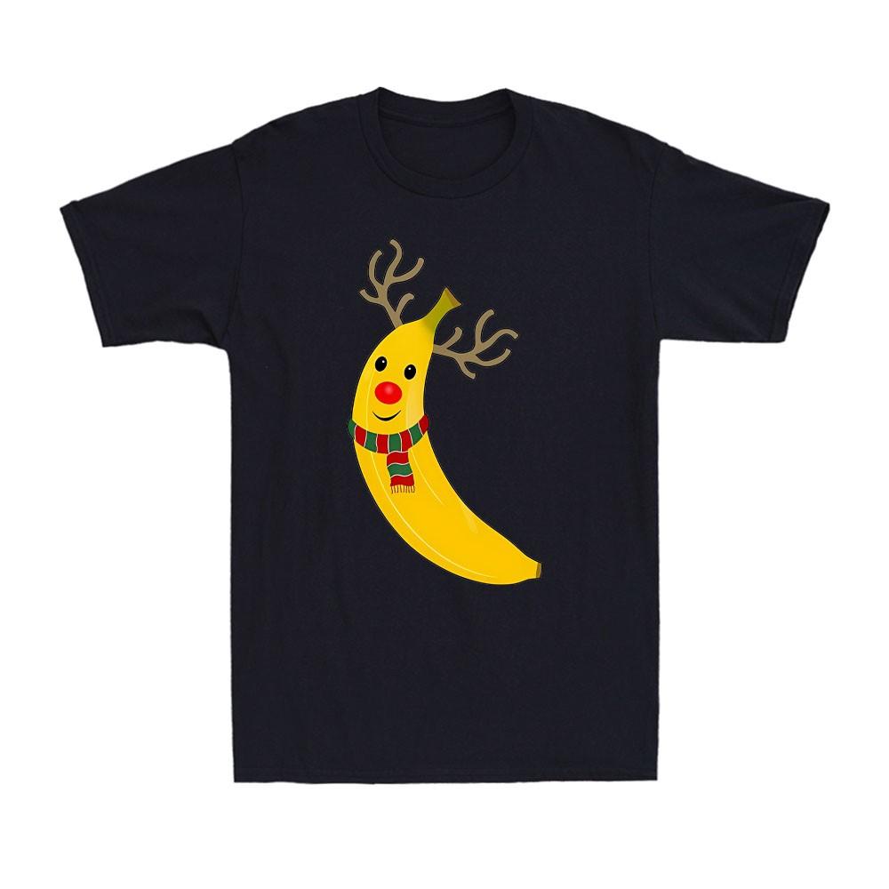 Christmas Reindeer Banana Scarf Funny Merry Christmas Gift Men s T-Shirt S