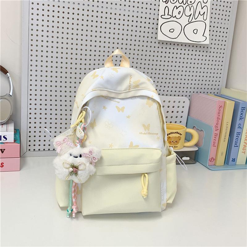 Summer schoolbag female junior high school student Japanese ins large-capacity backpack outdoor lightweight niche computer bag