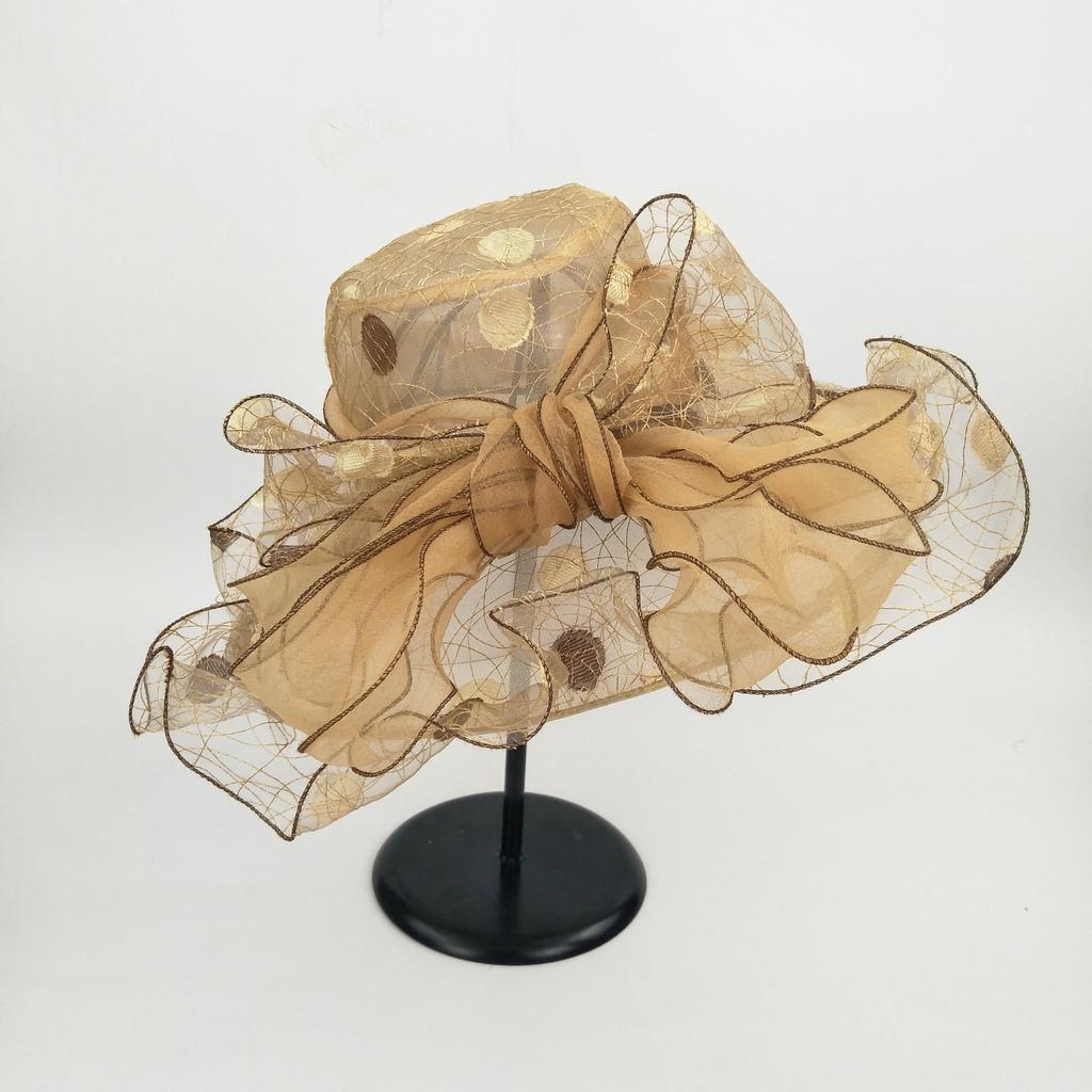 New Style Anti-ultraviolet European and American Ladies Fashion Hat Embroidery Bird's Nest Fashion Mesh Hat Sun Hat